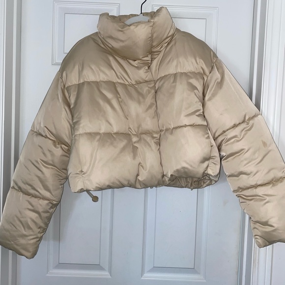 Satin effect puffer jacket - Picture 2 of 9